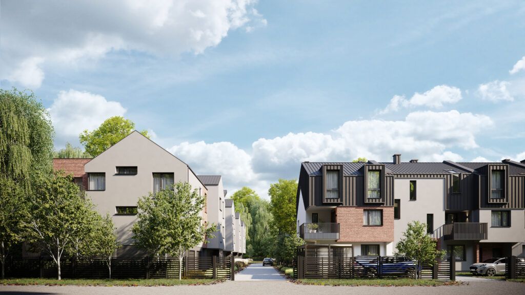 Zielone Alejki - rzut osiedla od bramy